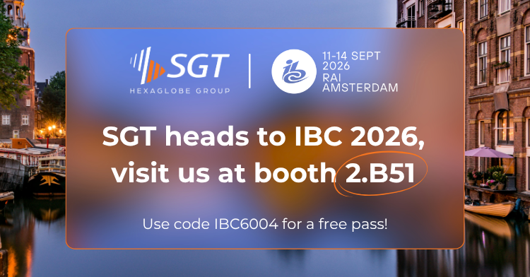 SGT heads to IBC 2026, visit us at booth 2.B51